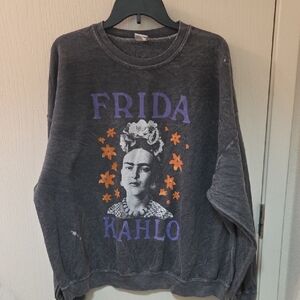 Junk Food Clothing Charcoal Frida Kahlo Sweater
